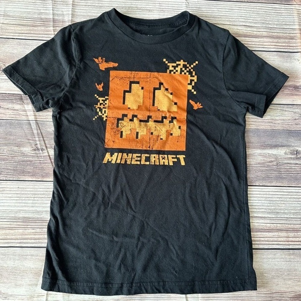 Black Minecraft Halloween Tee Shirt‎ size M